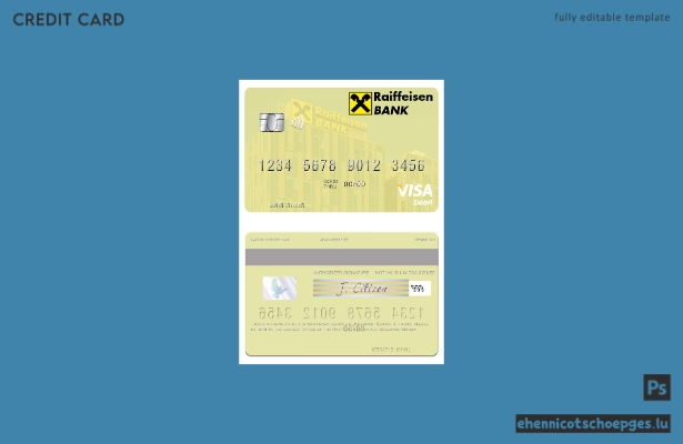 Serbien Raiffeisen banka a.d. Beograd Visa Debitkarte Beispielvorschau